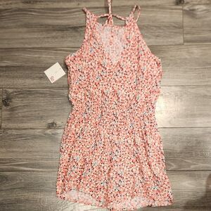 NWT SO Vibrant V-neck Floral Romper Women's Sz S